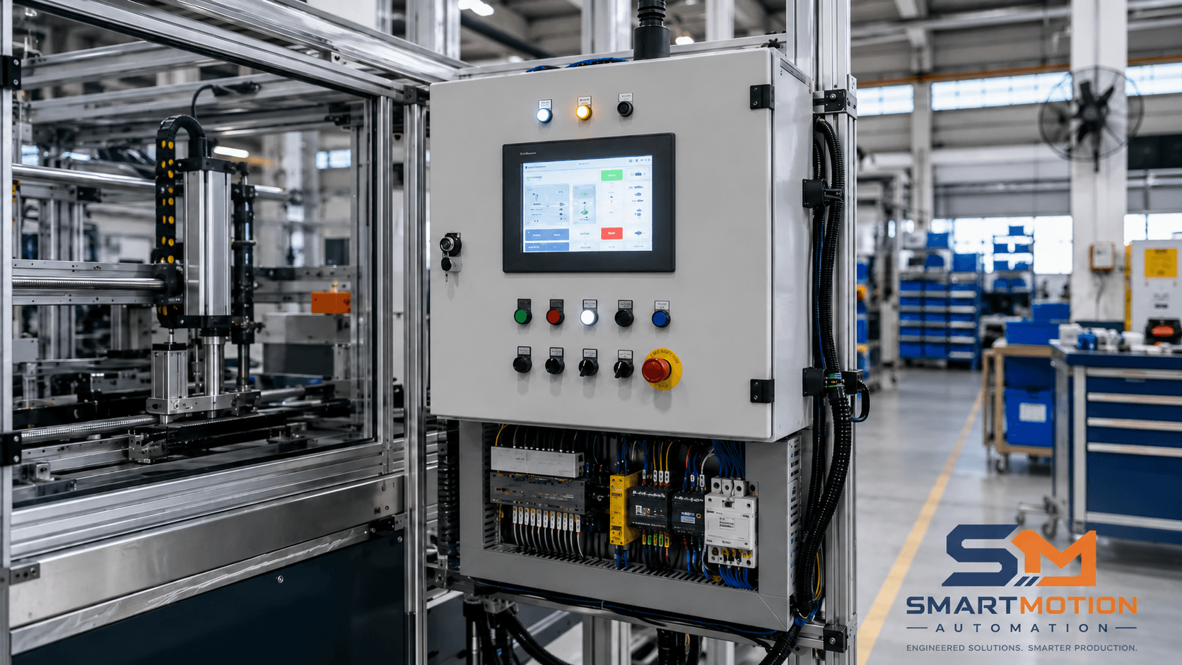 Electrical control panel engineered by Smartmotion Automation