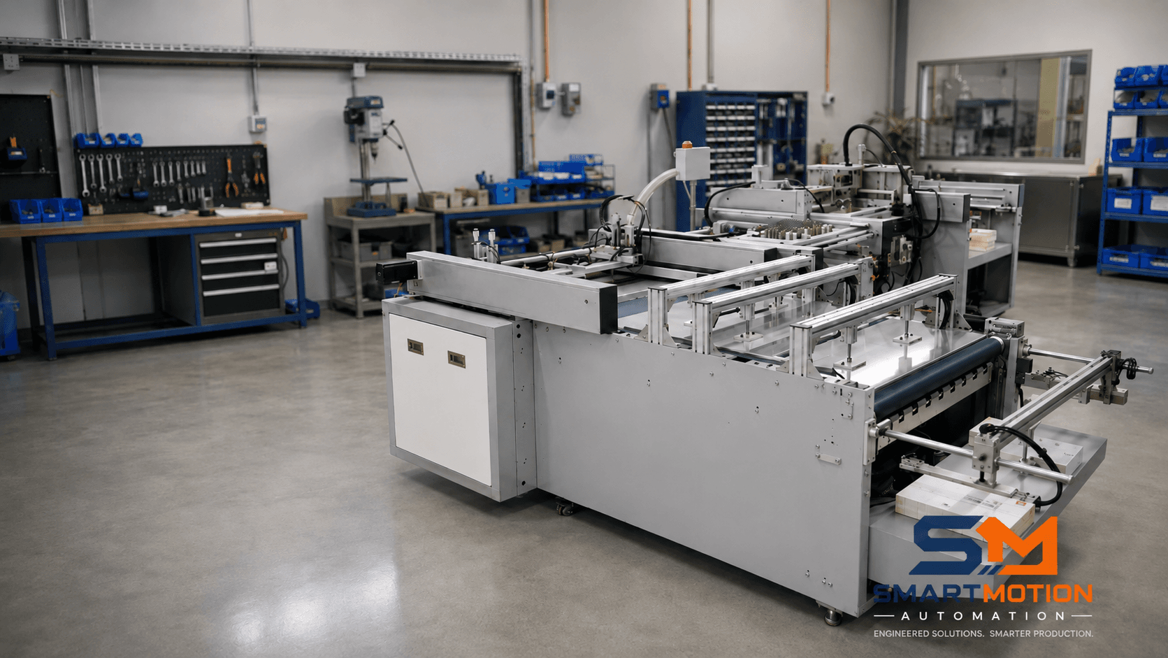 Custom industrial machine engineered by Smartmotion Automation